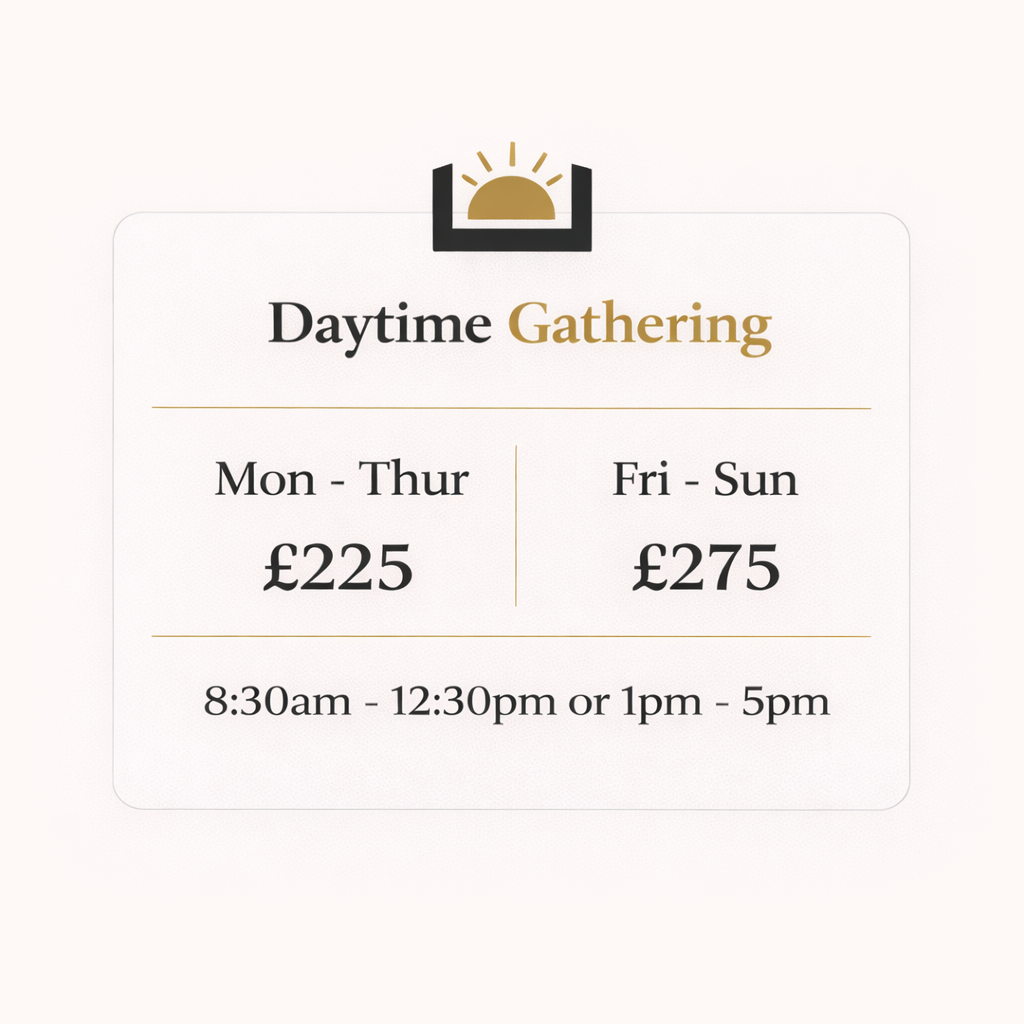 Daytime Gathering times and prices
